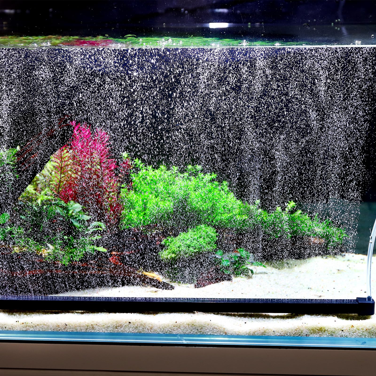 hygger Weighted Nano Mist Bubble Wall Bar, 31.5" Self - Sinking ABS Air Stone Strip with Gentle Oxygen Diffuser for Freshwater & Marine Aquarium, Hydroponics - Buy The Sea Aquatics