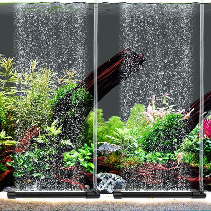 hygger Aquarium Bubble Curtain Wall, Quiet Fish Tank Air Stone with Accessories, High Dissolved Aquarium Bubbler Oxygen Diffuser Decoration for Freshwater & Saltwater - Buy The Sea Aquatics