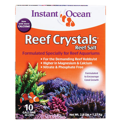 Instant Ocean Reef Crystals Reef Salt For 160 Gallons, Enriched Formulation For Aquariums