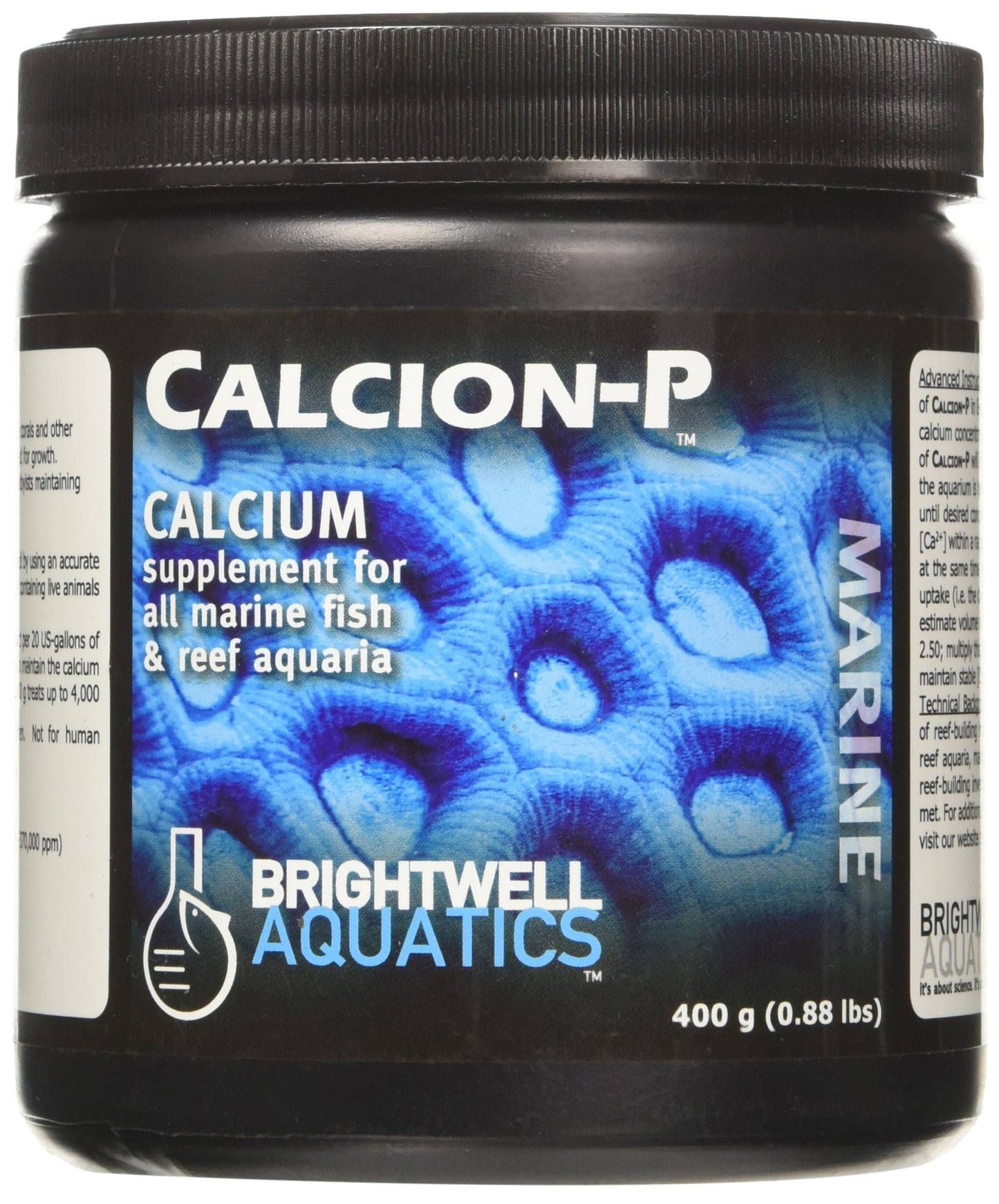 Brightwell Aquatics Calcion-P - Powdered Calcium Supplement for Marine Aquariums, 200 grams