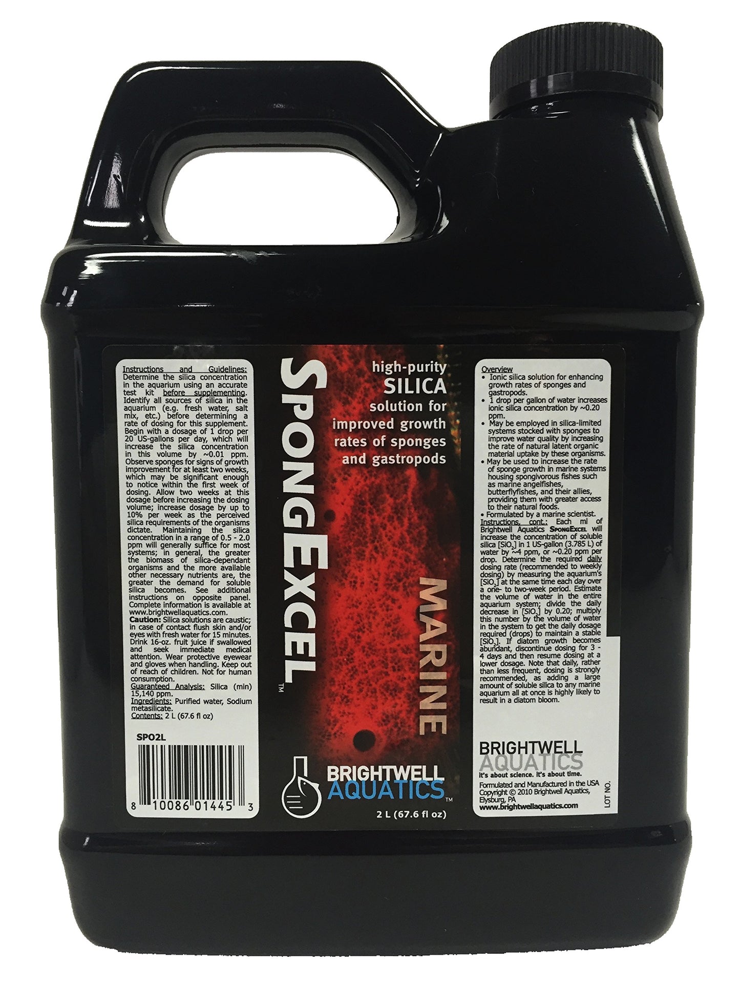 Brightwell Aquatics SpongExcel – Ionic Silica Solution for Marine Sponge & Gastropod Growth in Marine Aquariums, Boosts Water Quality, 125 ml