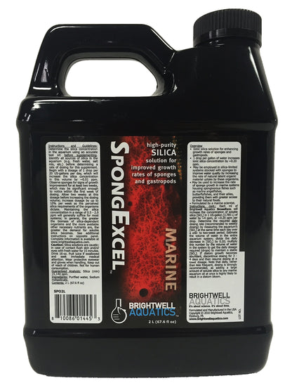 Brightwell Aquatics SpongExcel – Ionic Silica Solution for Marine Sponge & Gastropod Growth in Marine Aquariums, Boosts Water Quality, 125 ml
