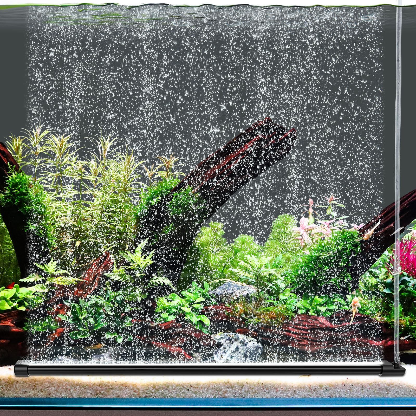 hygger Aquarium Bubble Curtain Wall, Quiet Fish Tank Air Stone with Accessories, High Dissolved Aquarium Bubbler Oxygen Diffuser Decoration for Freshwater & Saltwater - Buy The Sea Aquatics