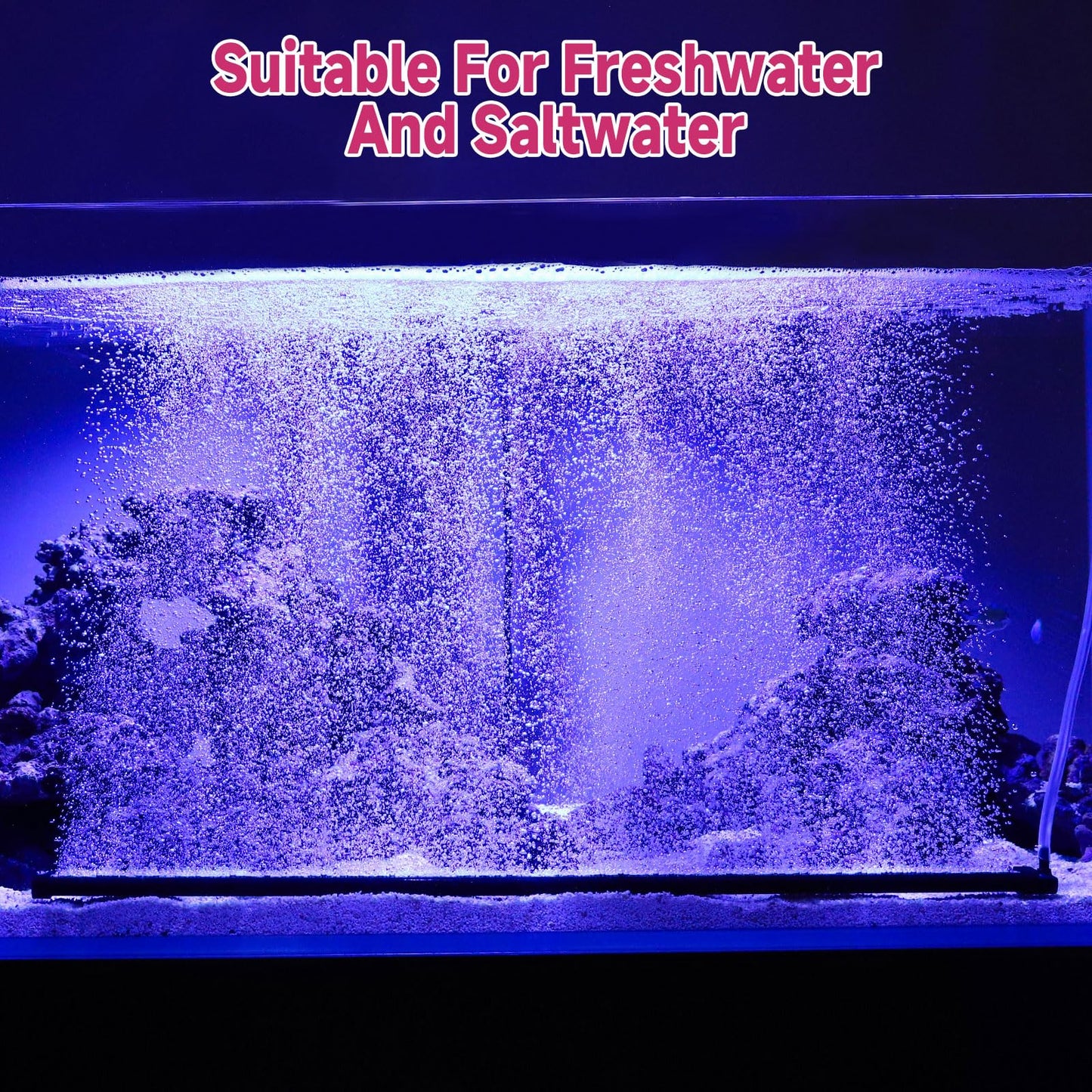 hygger Aquarium Bubble Curtain Wall, Quiet Fish Tank Air Stone with Accessories, High Dissolved Aquarium Bubbler Oxygen Diffuser Decoration for Freshwater & Saltwater - Buy The Sea Aquatics