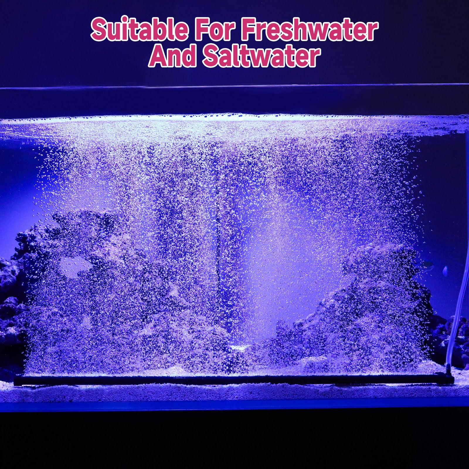 hygger Aquarium Bubble Curtain Wall, Quiet Fish Tank Air Stone with Accessories, High Dissolved Aquarium Bubbler Oxygen Diffuser Decoration for Freshwater & Saltwater - Buy The Sea Aquatics