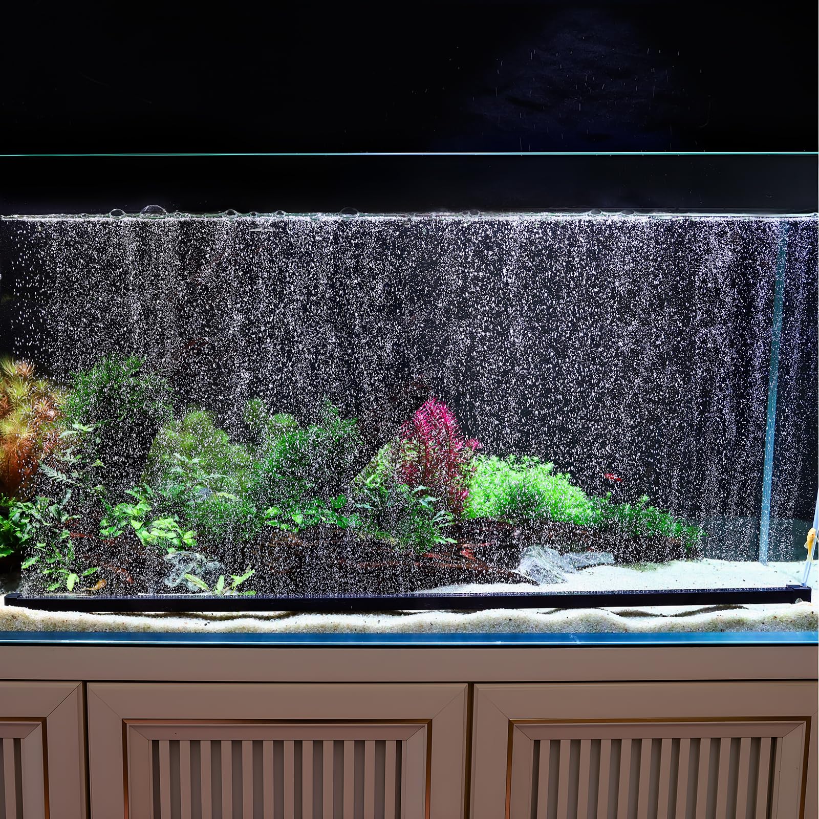 hygger Weighted Nano Mist Bubble Wall Bar, 31.5" Self - Sinking ABS Air Stone Strip with Gentle Oxygen Diffuser for Freshwater & Marine Aquarium, Hydroponics - Buy The Sea Aquatics