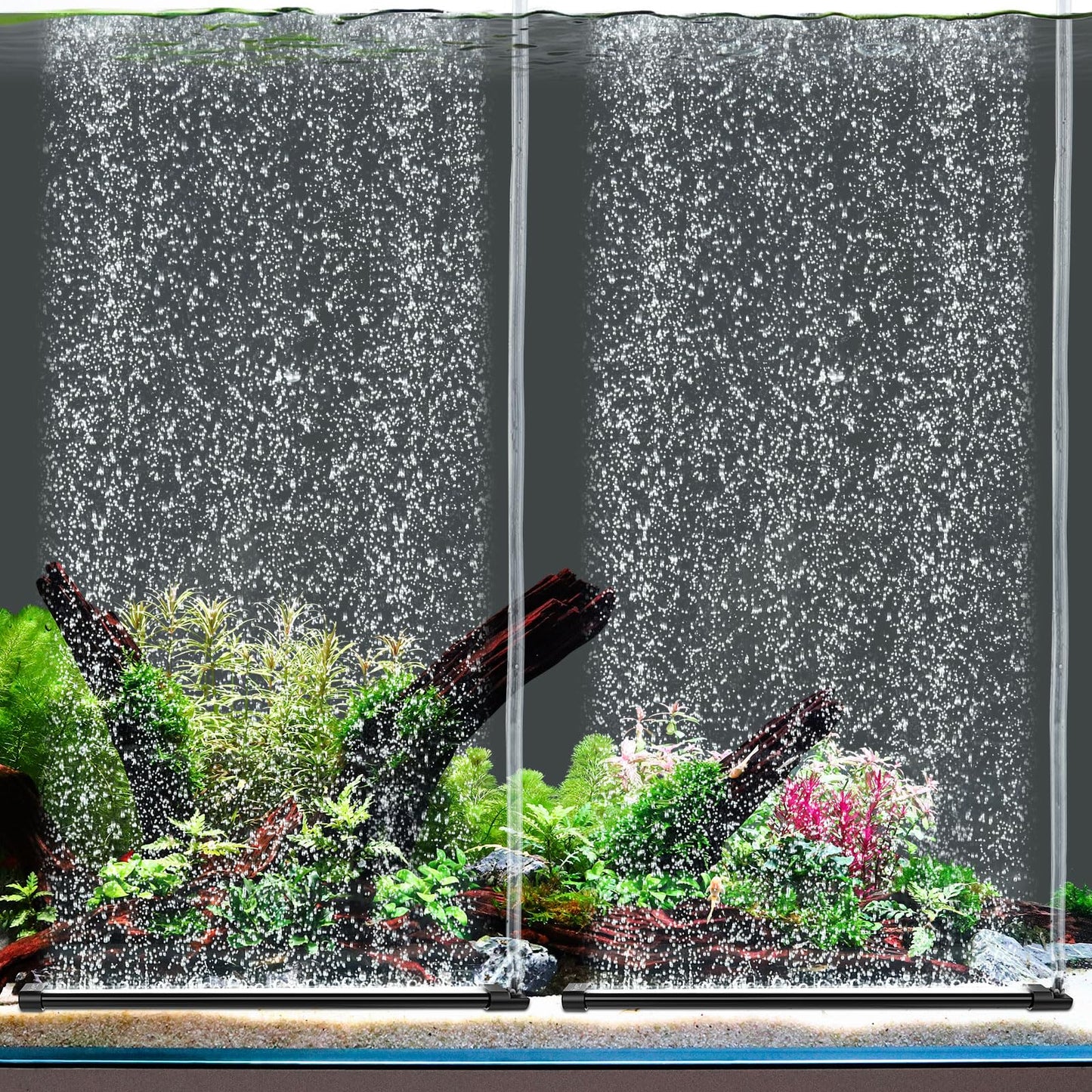 hygger Aquarium Bubble Curtain Wall, Quiet Fish Tank Air Stone with Accessories, High Dissolved Aquarium Bubbler Oxygen Diffuser Decoration for Freshwater & Saltwater - Buy The Sea Aquatics