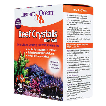 Instant Ocean Reef Crystals Reef Salt For 160 Gallons, Enriched Formulation For Aquariums