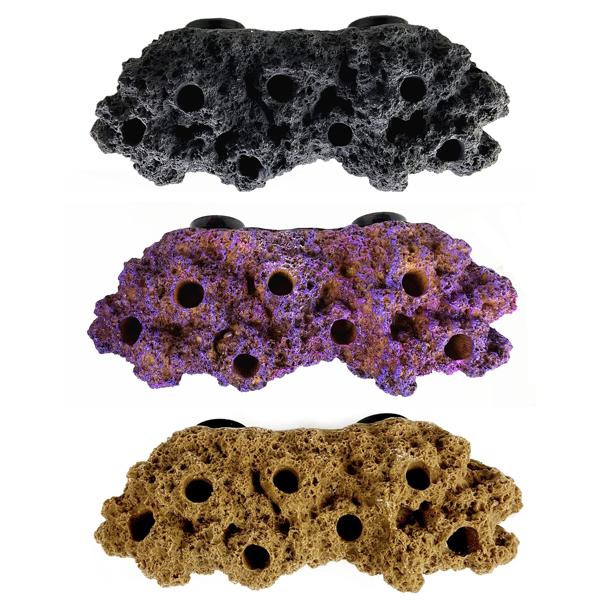 Magnetic Reef Coral Frag Rack Floating Rock Strong Magnets Strong N52 Magnets for 1/2" Glass (Coralline Purple) - Buy The Sea Aquatics