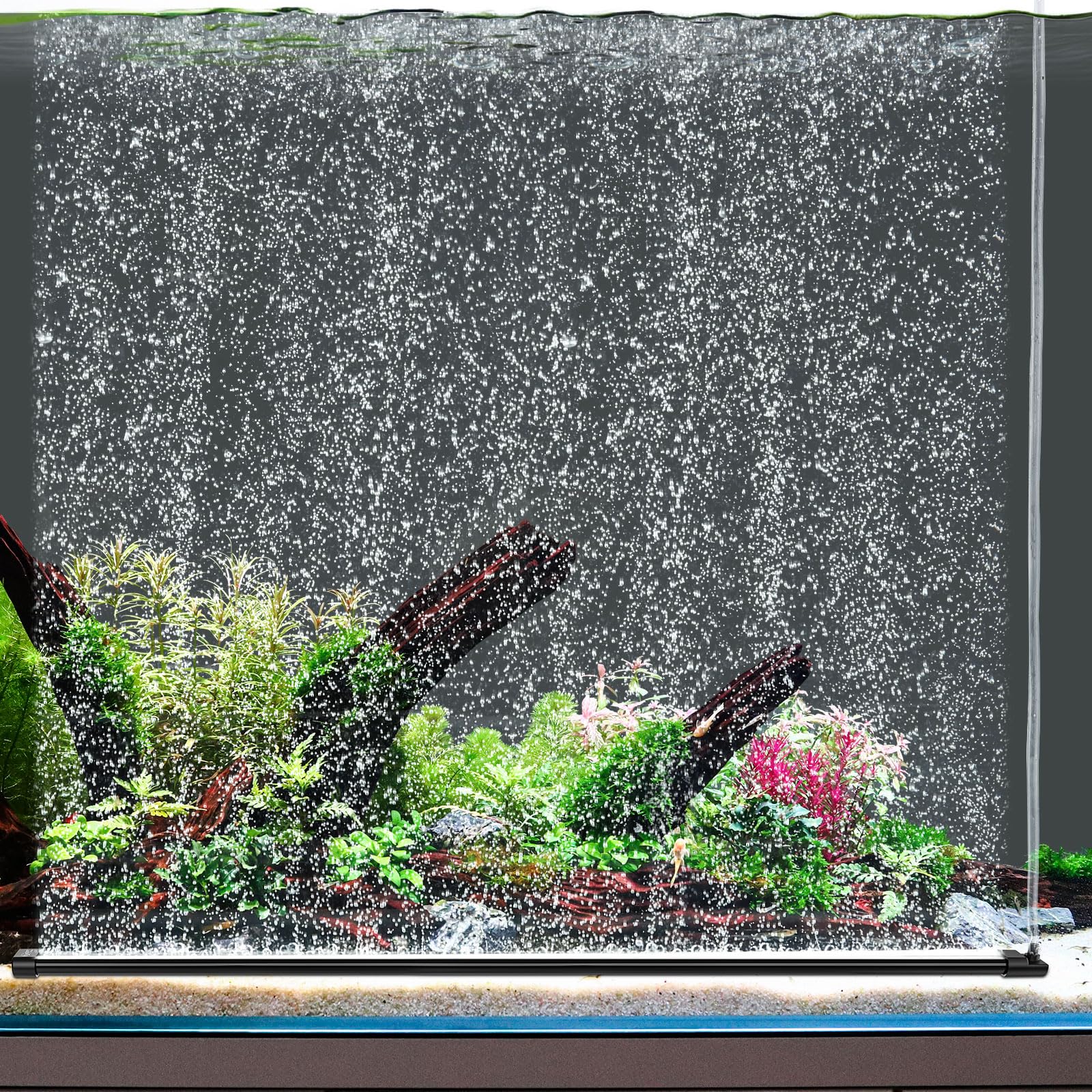 hygger Aquarium Bubble Curtain Wall, Quiet Fish Tank Air Stone with Accessories, High Dissolved Aquarium Bubbler Oxygen Diffuser Decoration for Freshwater & Saltwater - Buy The Sea Aquatics